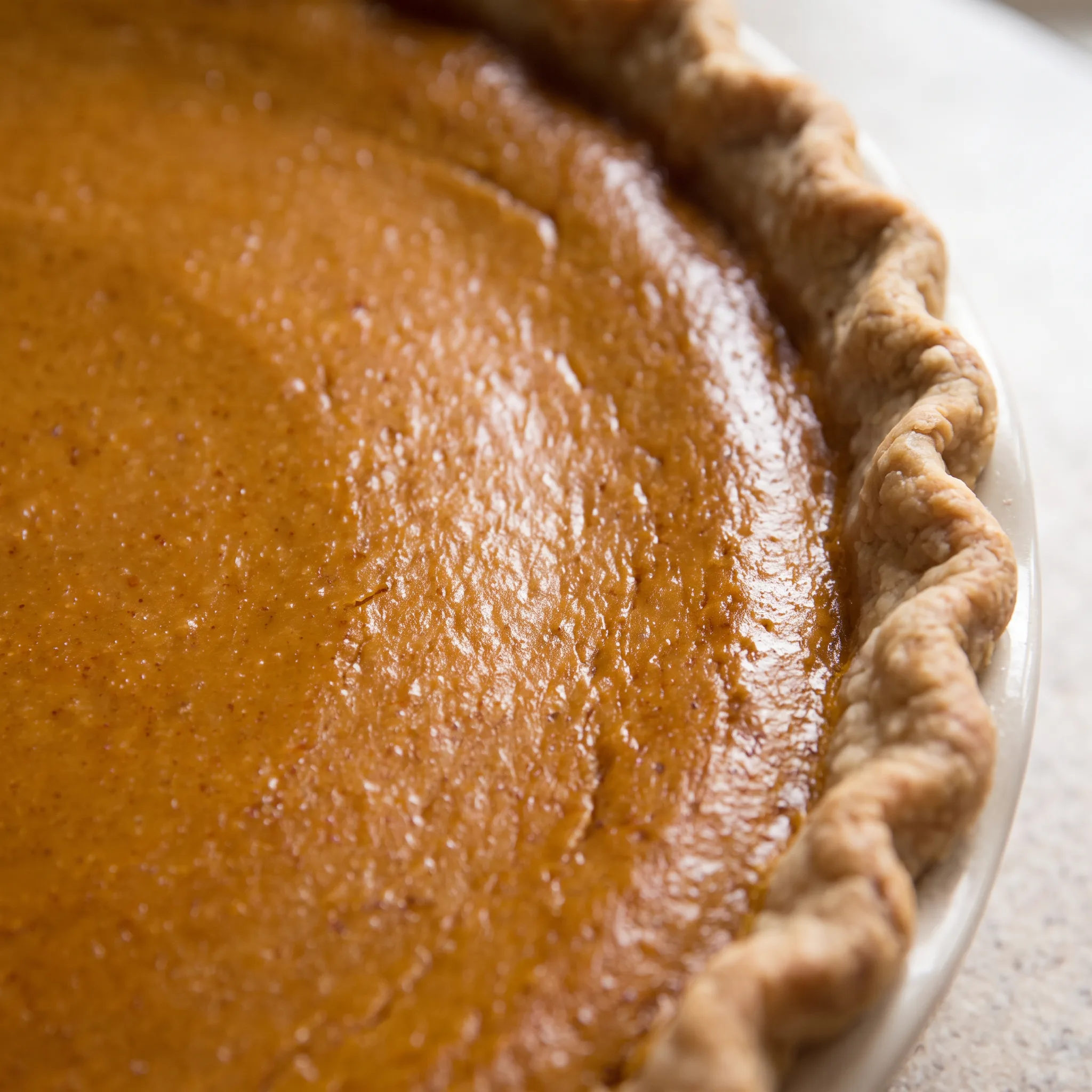 Silky pumpkin custard filling with a fine speckled texture from cinnamon, ginger, and cloves.