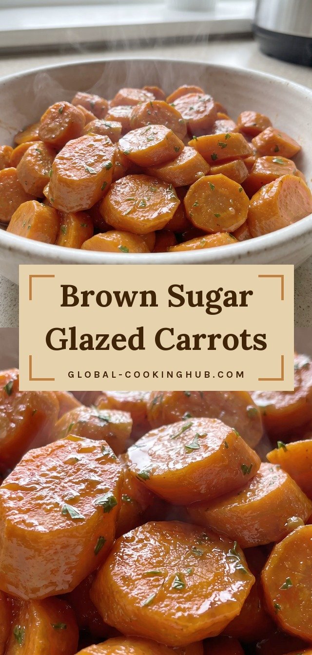 Tender carrot chunks coated in a glossy brown sugar and butter glaze, sprinkled with chopped green parsley.