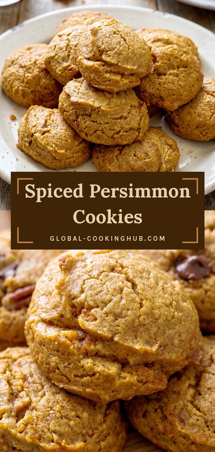 Plate of soft orange-tinted drop cookies with chocolate chips.